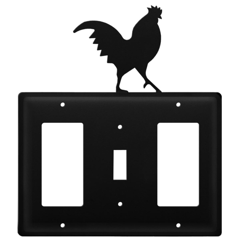 Village Wrought Iron EGSG-1 Triple Rooster Single GFI Switch and GFI Cover CUSTOM Product