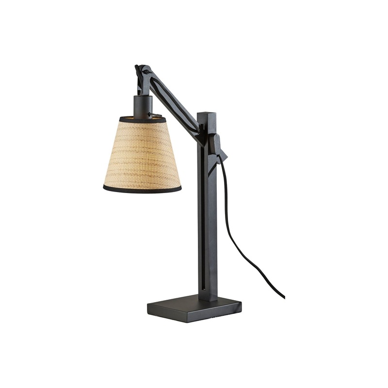Walden Table Lamp Black Metal & Black Wood