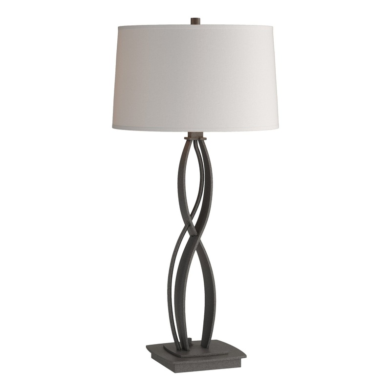 Almost Infinity Table Lamp Natural Iron Flax Shade (SE)