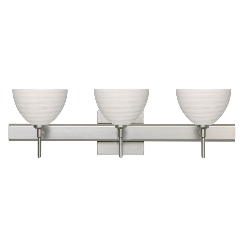 Besa 3SW-4679KR-SN-SQ Brella Three Light Wall Sconce Satin Nickel
