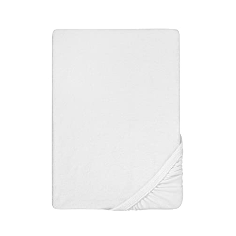 Biberna 0012344 Lenzuolo Frottee-Stretch (Altezza Materasso max. 22 cm) 1X 140X200 cm > 160X200 cm, Bianca