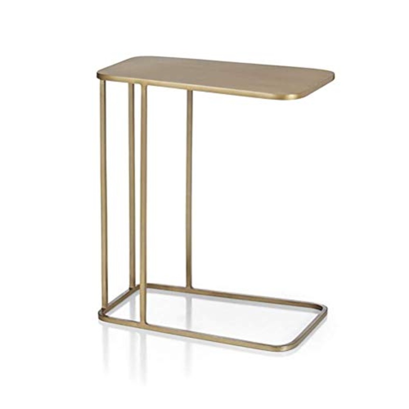 Comodini in metallo a forma di C tavolino da caff semplice divano per la casa laterale decorativo dorato lampada da tavolo comodino camera da letto nessun assemblaggio richiesto, 50 x 30 x 58 cm