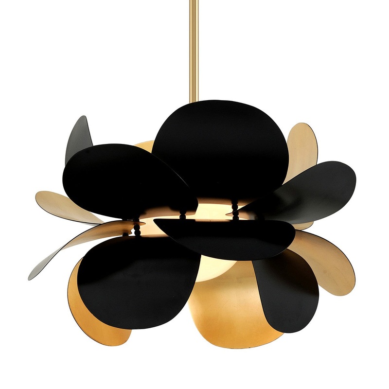 Corbett Lighting 308-42-GL/SBK Ginger One Light Chandelier Soft Black