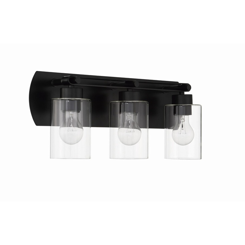 Craftmade 17621FB3 Hendrix Three Light Vanity Flat Black