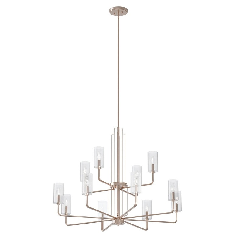 Kichler 52412PN 12 Light Chandelier, Polished Nickel