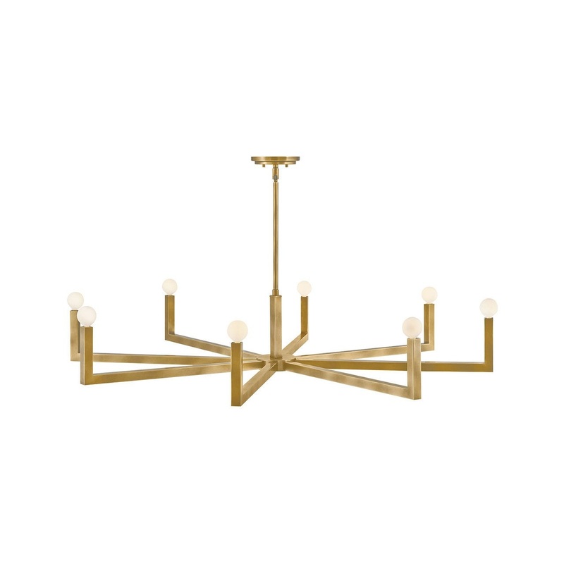 LED Chandelier from the Ezra Collection in Heritage Brass Finish by Hinkley