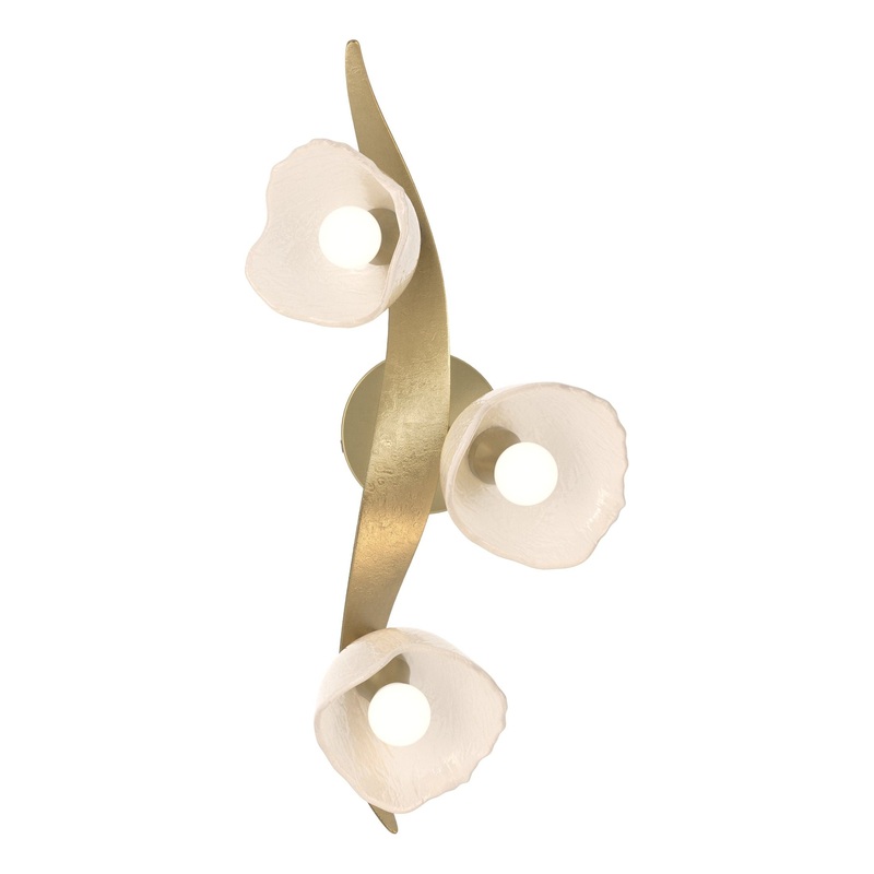 Mika 3-Light Large Sconce/Semi-Flush Modern Brass