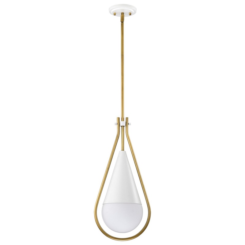 One Light Pendant from the Admiral Collection in Matte White Finish by Nuvo Lighting