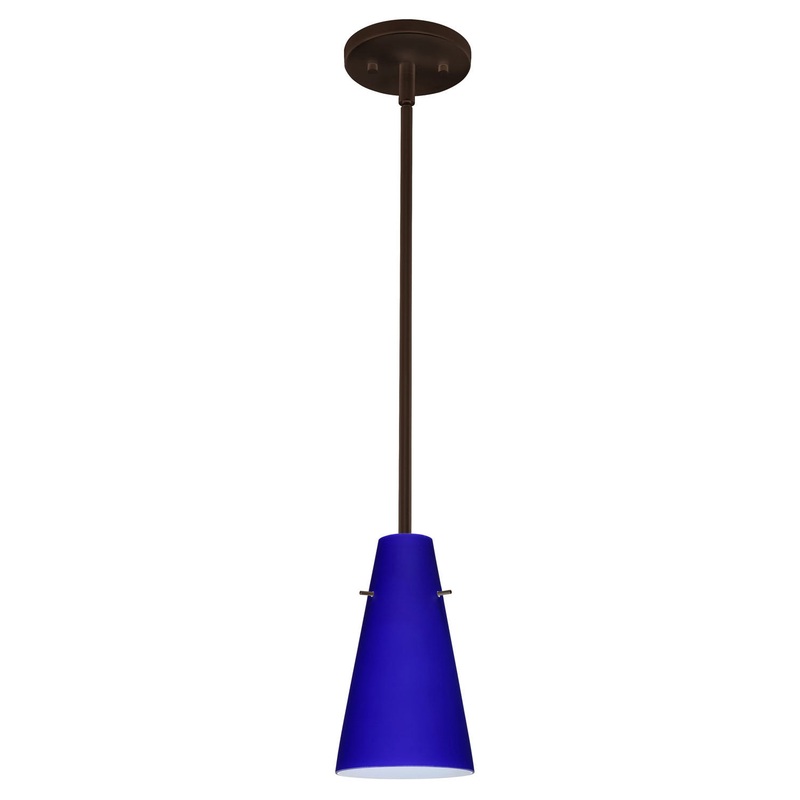 One Light Pendant from the Cierro Collection in Bronze Finish by Besa