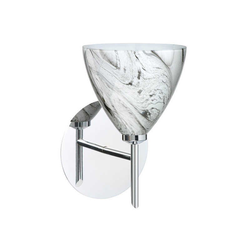 One Light Wall Sconce from the Mia Collection in Chrome Finish by Besa