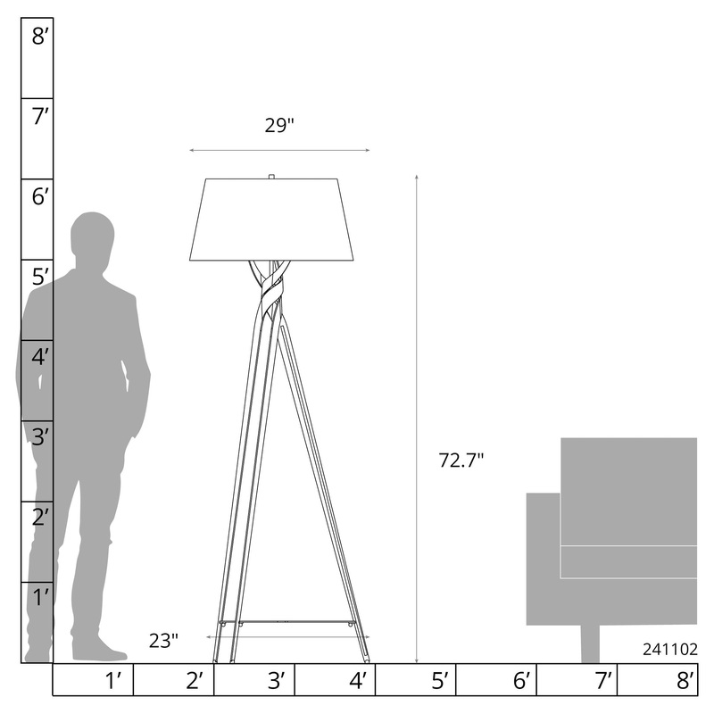 Tryst Floor Lamp Dark Smoke Ink