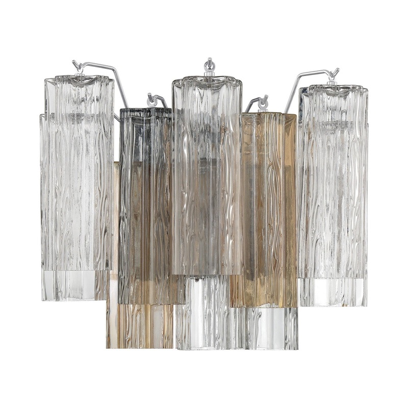 Two Light Wall Sconce from the Addis Collection in Polished Chrome Finish by Crystorama