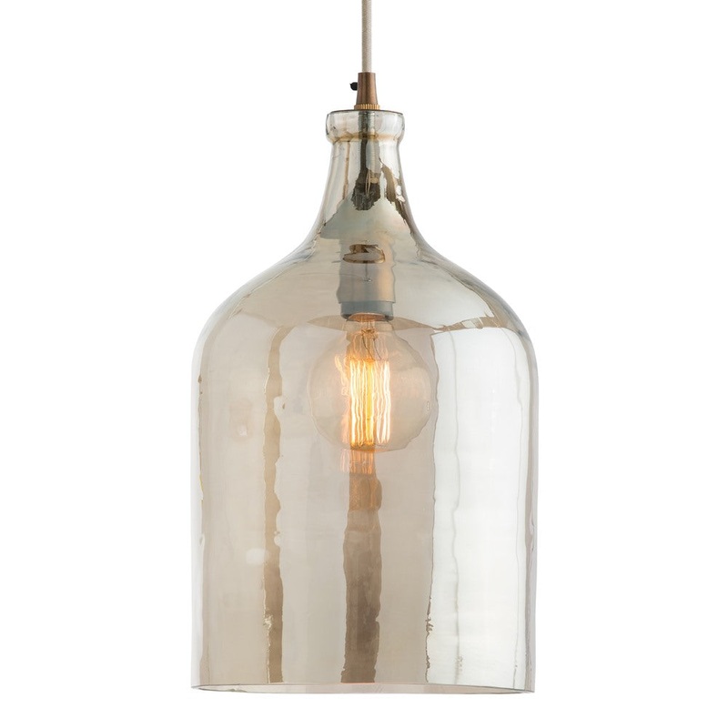 Arteriors 44081 Noreen One Light Pendant Smoke Luster