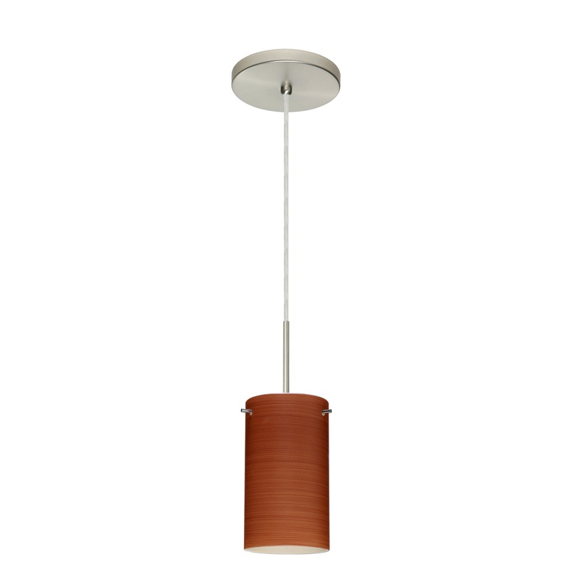 Besa 1BT-4404CH-HAL-SN Stilo One Light Pendant Satin Nickel