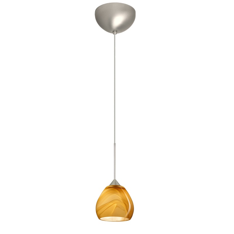 Besa 1XC-5605HN-LED-SN Tay Tay One Light Pendant Satin Nickel