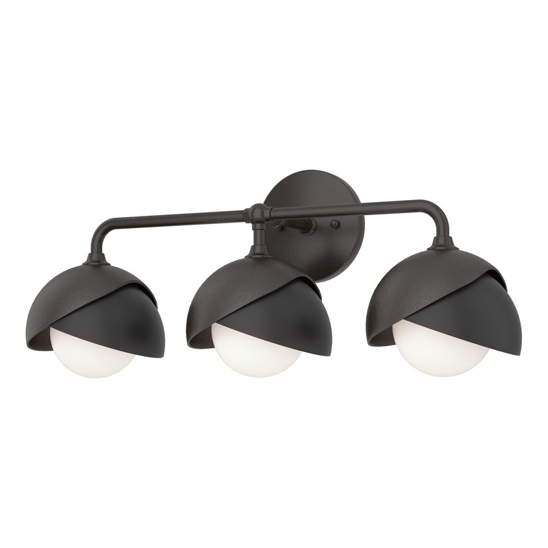 Brooklyn 3-Light Double Shade Bath Sconce Oil Rubbed Bronze Black