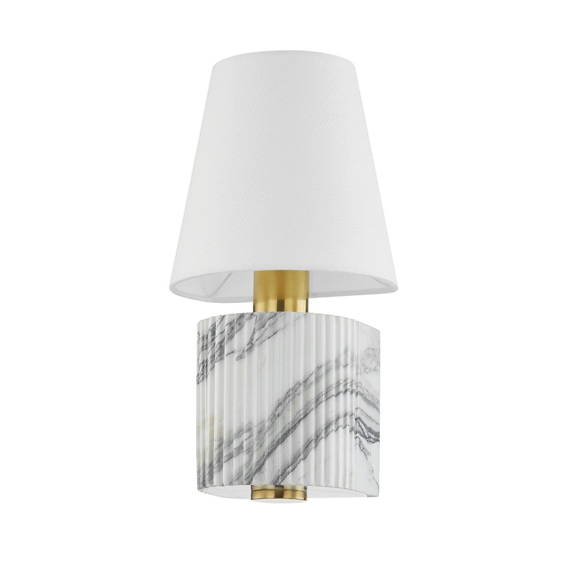 Corbett Lighting 426-16-VB/WM Aden One Light Wall Sconce Vintage Brass
