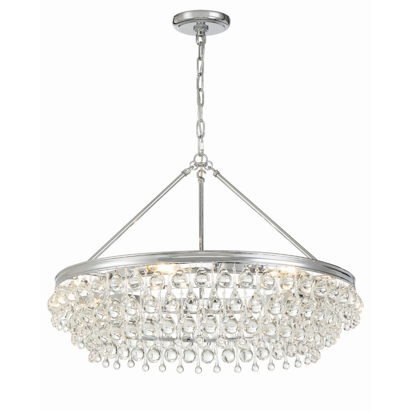 Crystorama 275-CH Calypso Six Light Chandelier Polished Chrome