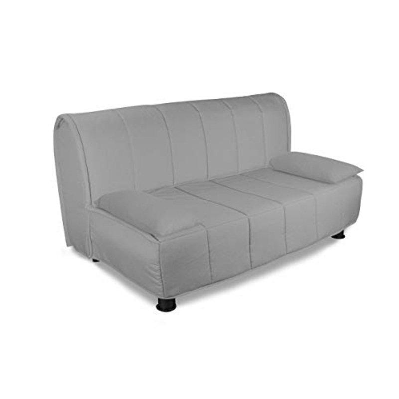EVERGREENWEB – Divano letto Materasso 160×190 in waterfoam Ortopedico Prontoletto con Rivestimento sfoderabile e lavabile colore Cuscini supersoft abbinati – Evening (Grigio, Matrimoniale 160)