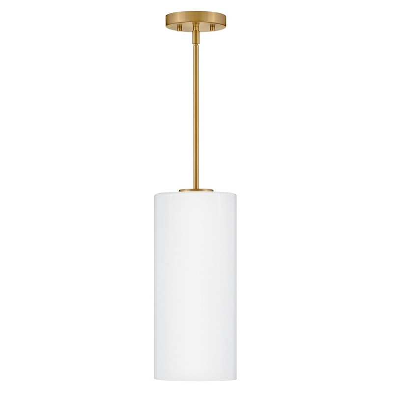 LED Pendant from the Lane Collection in Lacquered Brass Finish by Lark