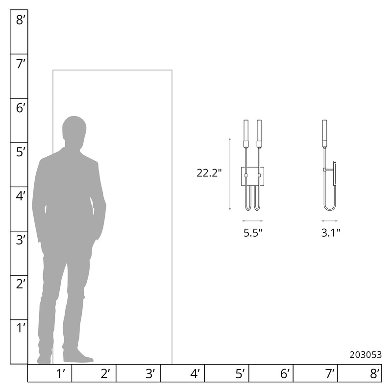 Lisse 2-Light Sconce Ink