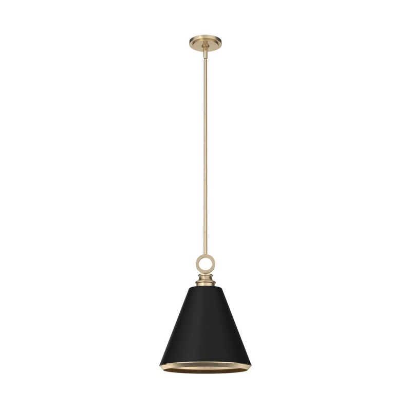 One Light Pendant from the Klein Collection in Alturas Gold Finish by Hunter