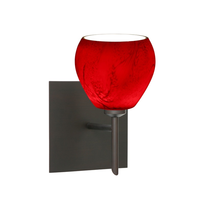 One Light Wall Sconce from the Tay Tay Collection in Bronze Finish by Besa