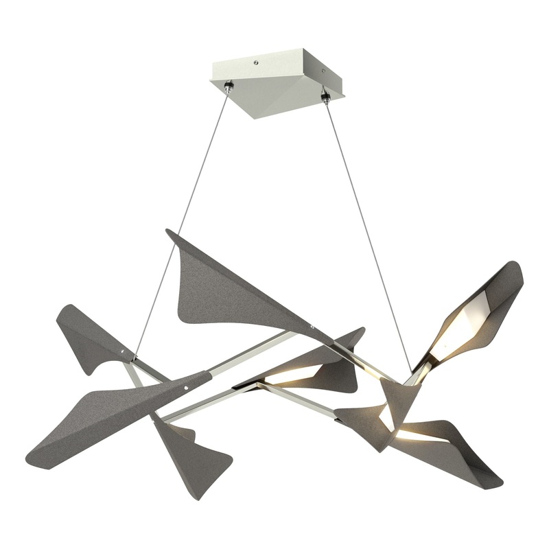 Plume 8-Light LED Pendant Sterling Natural Iron