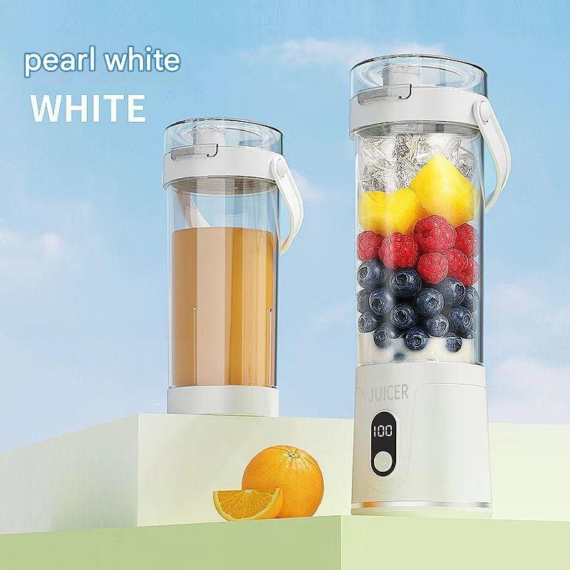 Portable Wireless Juicer Cup – 600ml, 12-Blade, USB-C Rechargeable Smoothie Blender(white)