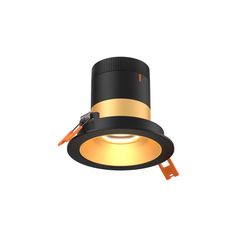 3″ Modular Downlight Gold with Black Trim 35 Degrees Regressed