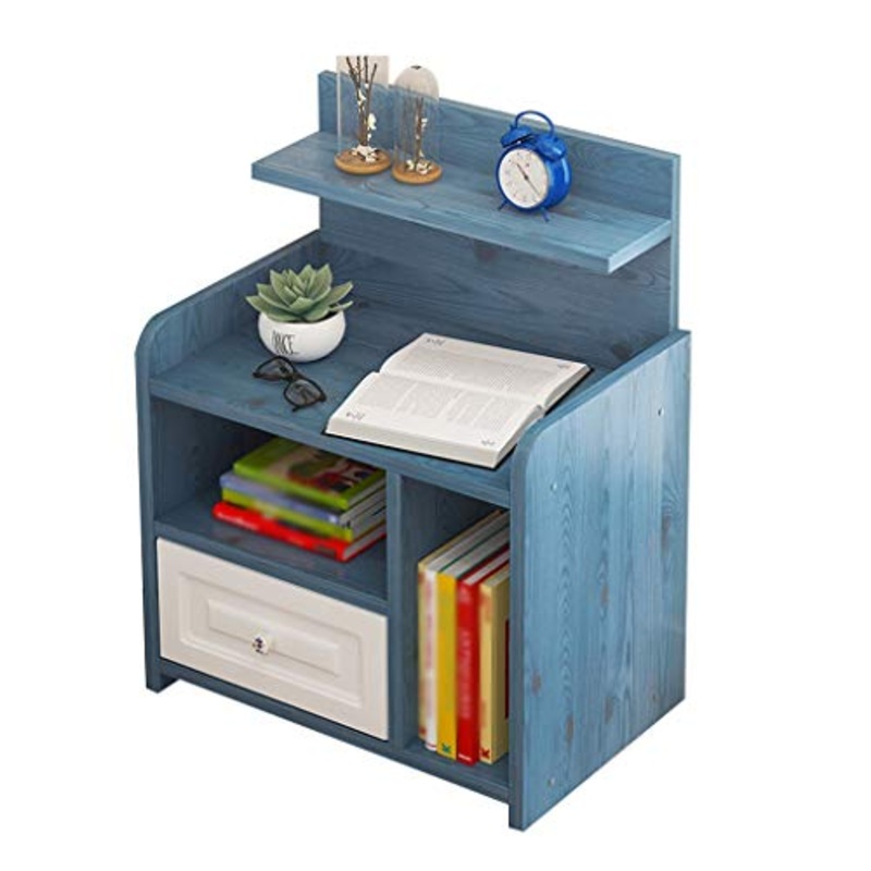 Comodini Decorazione da Terra Household Assemblea Addensare Soggiorno Camera Bagno di pompaggio Corridoio Multifunzione Studio Locker MUMUJIN (Color : Blue)