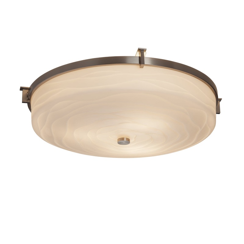 Flush-Mount from the Porcelina Collection in Brushed Nickel Finish by Justice Designs
