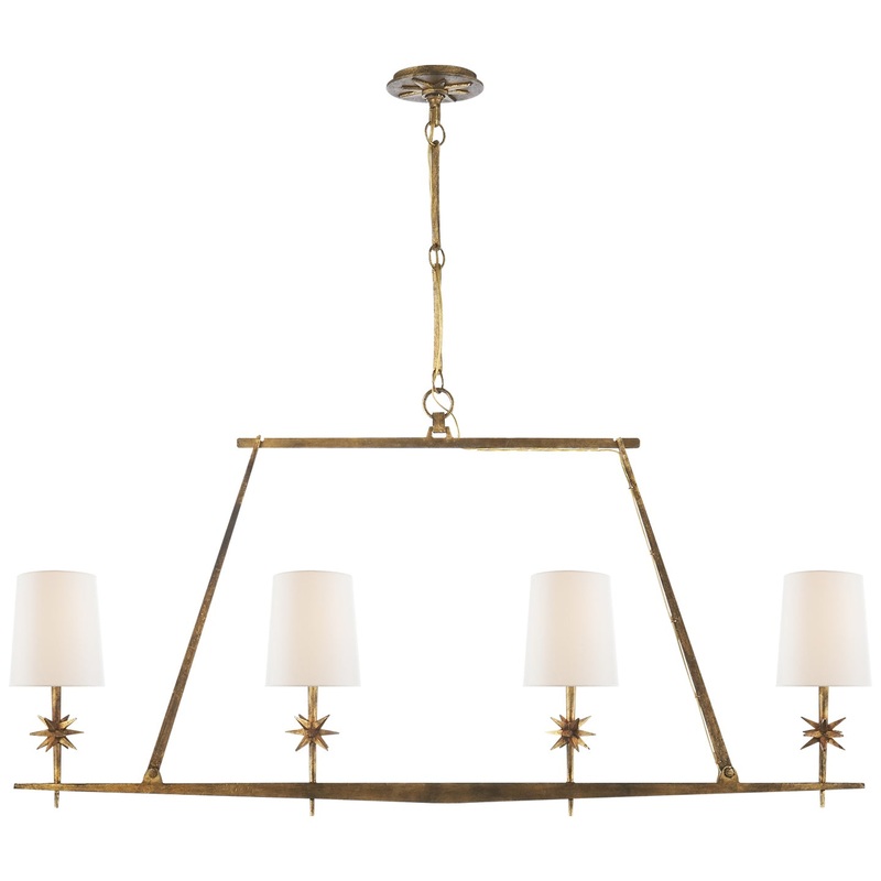 Four Light Chandelier from the Etoile Collection in Gilded Iron Finish by Visual Comfort Signature