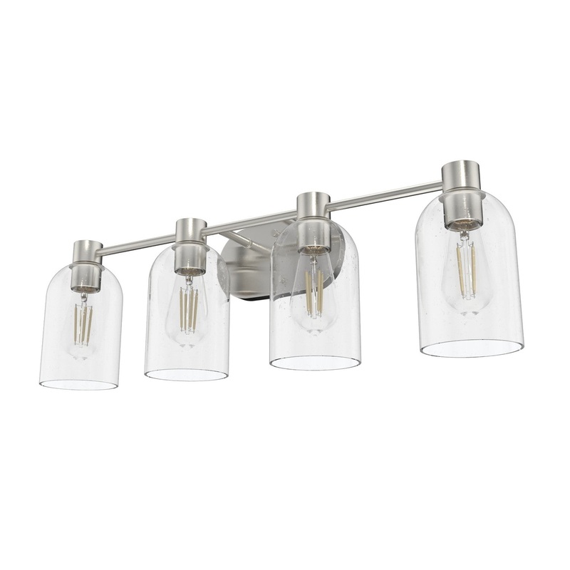 Four Light Vanity from the Lochmeade Collection in Brushed Nickel Finish by Hunter