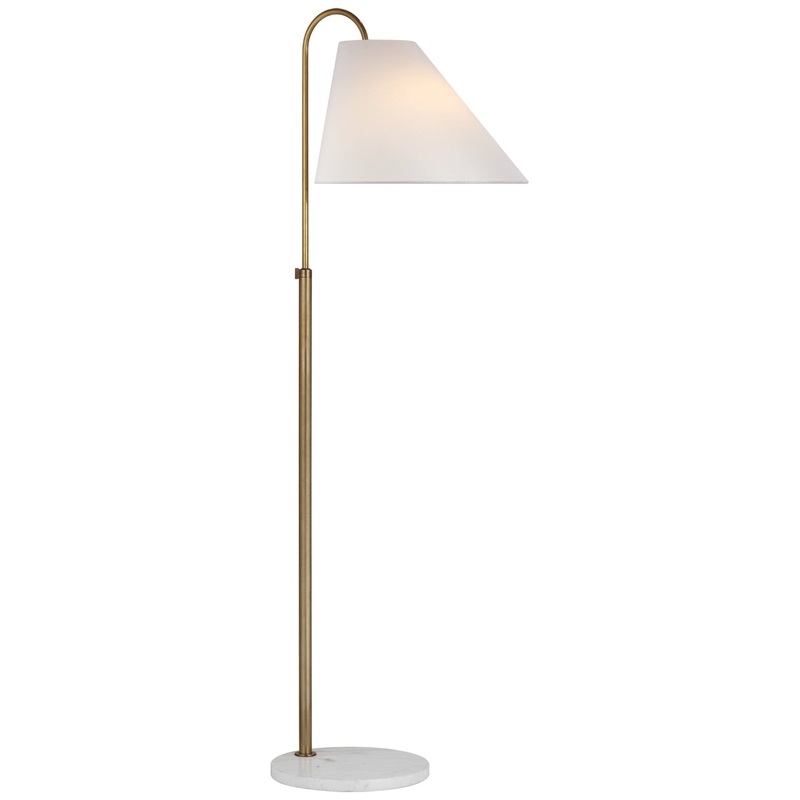 LED Floor Lamp from the Kinsley Collection in Soft Brass Finish by Visual Comfort Signature