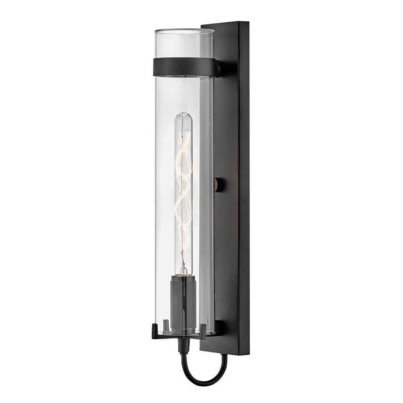 LED Wall Mount Lantern from the Ryden Collection in Black Finish by Hinkley