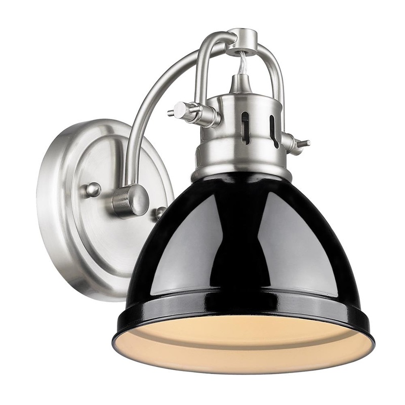 One Light Vanity from the Duncan Collection in Pewter Finish by Golden