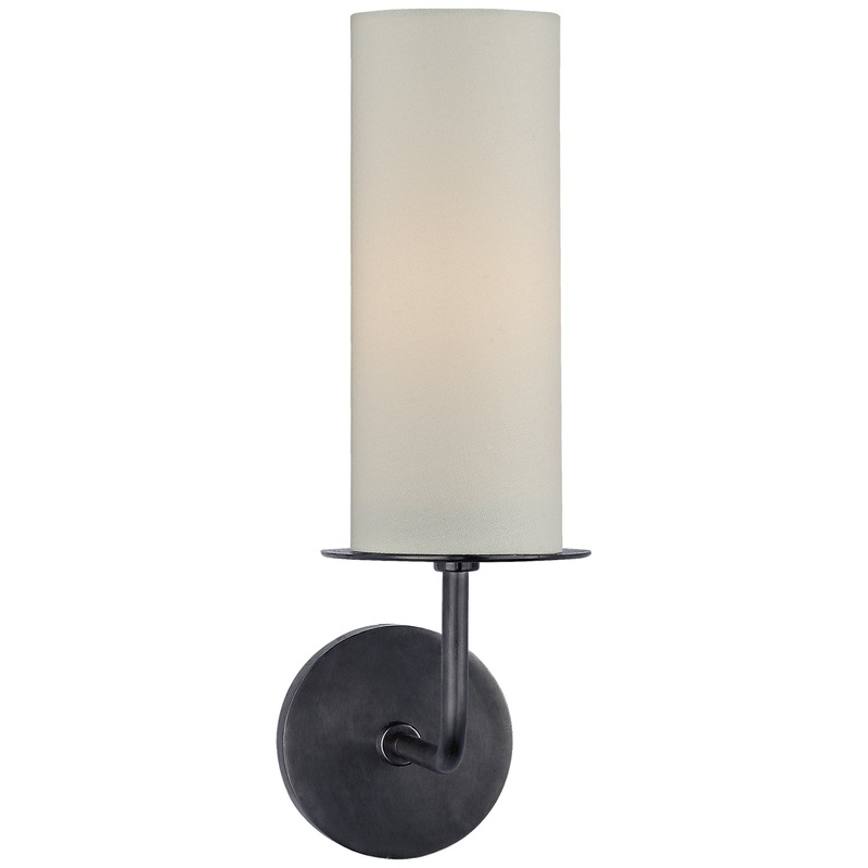 One Light Wall Sconce from the Larabee Collection in Gun Metal Finish by Visual Comfort Signature