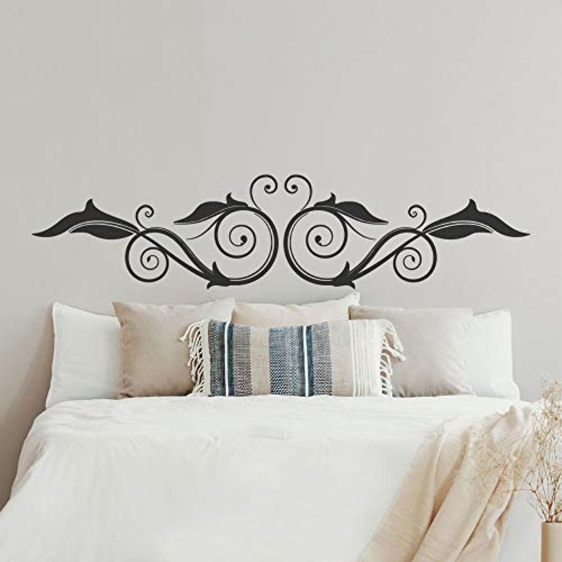 T-MK379 – Adesivi per testiera del letto, 32 x 140 cm, colore: Nero