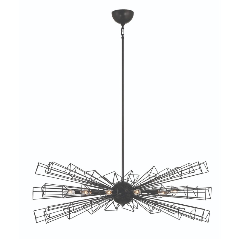 Ten Light Chandelier from the Dendelio Collection in Black Finish by Eurofase