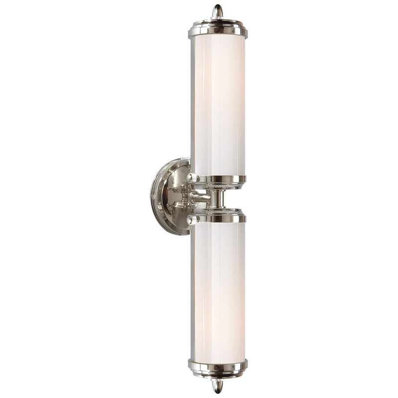Two Light Bath Sconce from the Merchant Collection in Chrome Finish by Visual Comfort Signature