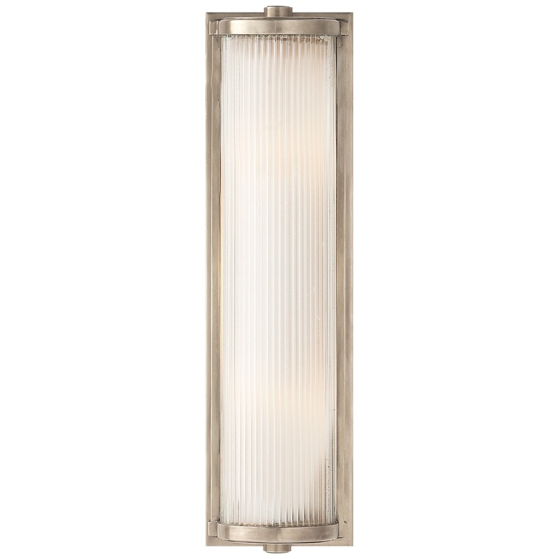 Two Light Wall Sconce from the Dresser Collection in Antique Nickel Finish by Visual Comfort Signature