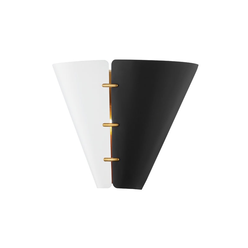 Two Light Wall Sconce from the Split Collection in Aged Brass Finish by Hudson Valley