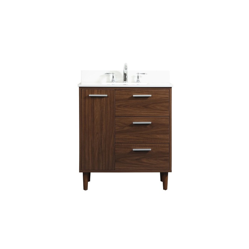 Vanity Sink Set from the Baldwin Collection in Walnut Finish by Elegant Lighting