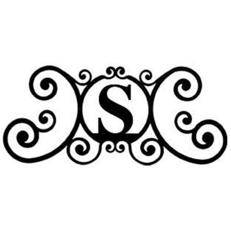 Village Wrought Iron HP-OD-S House Plaque Letter S