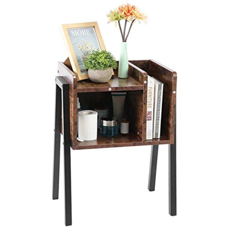 WSZMD Tavolo Comodino alla Moda Comodino Impilabile Tavolino Tavolino con unit di Stoccaggio Verticale Tavolo Comodino in Legno Scrivania Letto, Comodino