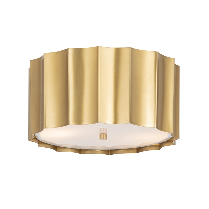 Allegra Flush Mount Weathered Brass