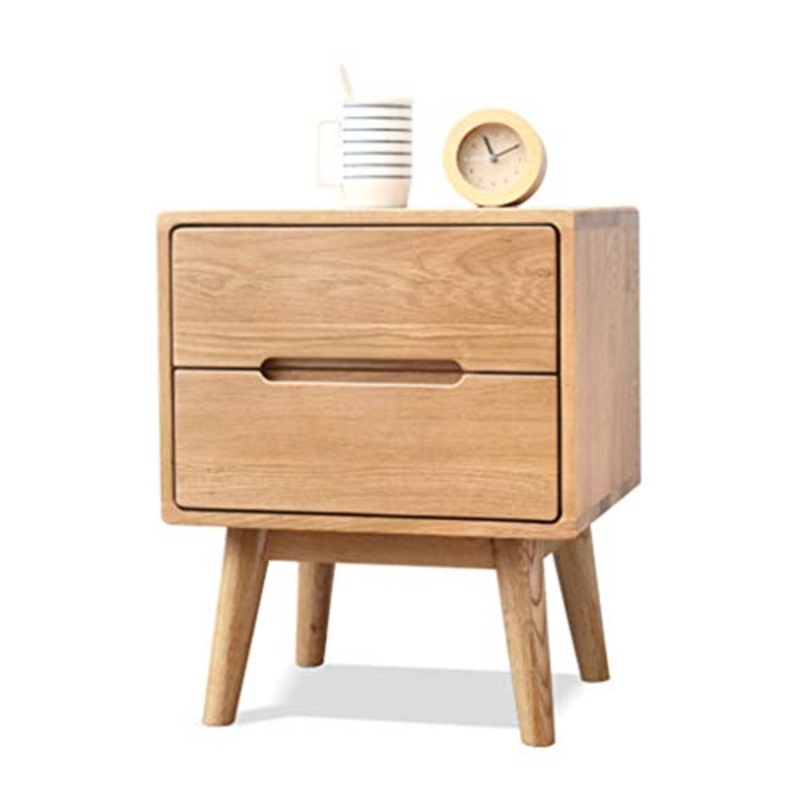 Arredamento Com e cassettiere Comodino Toilette Mobili Soggiorno Comodino Armadietto Doppio (Color : Wood Color, Size : 40 * 35 * 50cm)