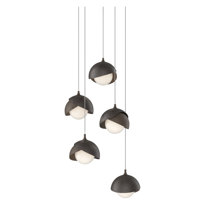 Brooklyn 5-Light Double Shade Pendant Bronze Oil Rubbed Bronze