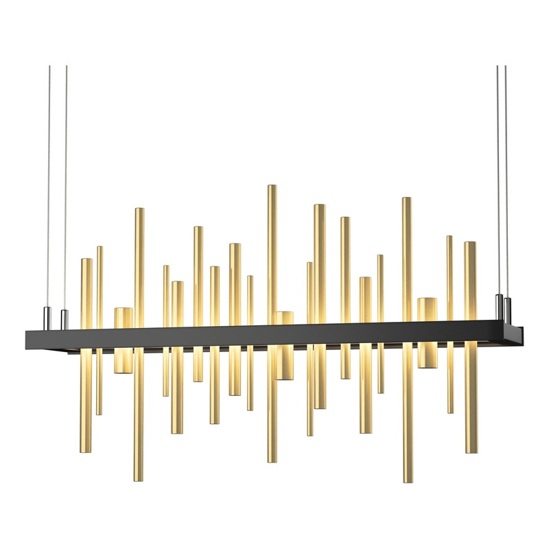 Cityscape LED Pendant Black Modern Brass
